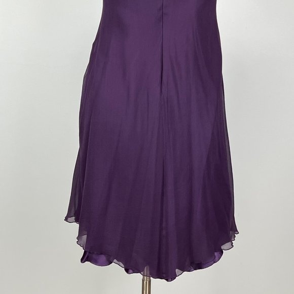 Renato Nucci Womens Silk Sleeveless Cocktail Formal Dress Purple size 42 US Med - Picture 9 of 13